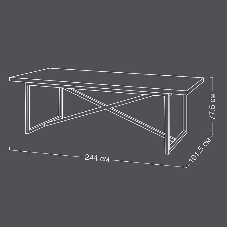 Обеденный стол Лодка, XL Boat Dining Table Extra Large SA