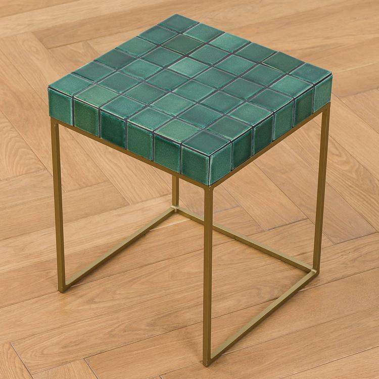 Прикроватный столик со столешницей из керамической плитки Порту Porto Side Table Ceramic Tiles