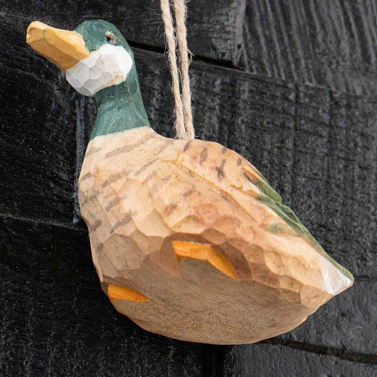 Подвесное украшение Гусь Hanging Wooden Goose 9 cm