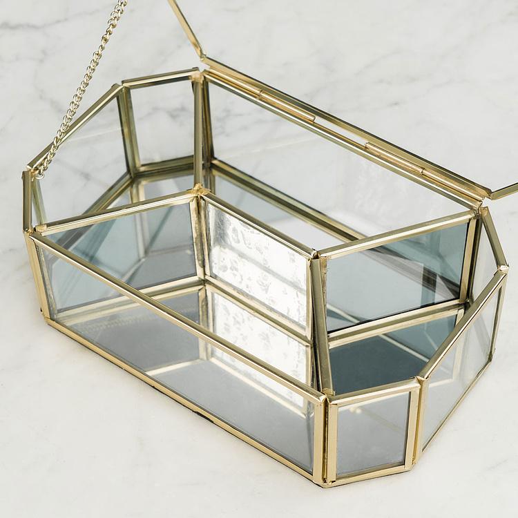 Многогранная стеклянная шкатулка Blue Glass Box