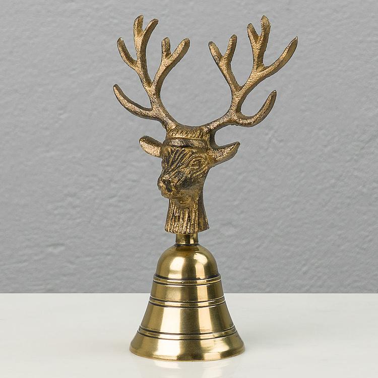 Ручной колокольчик Голова оленя Dasher Golden Deer Bell