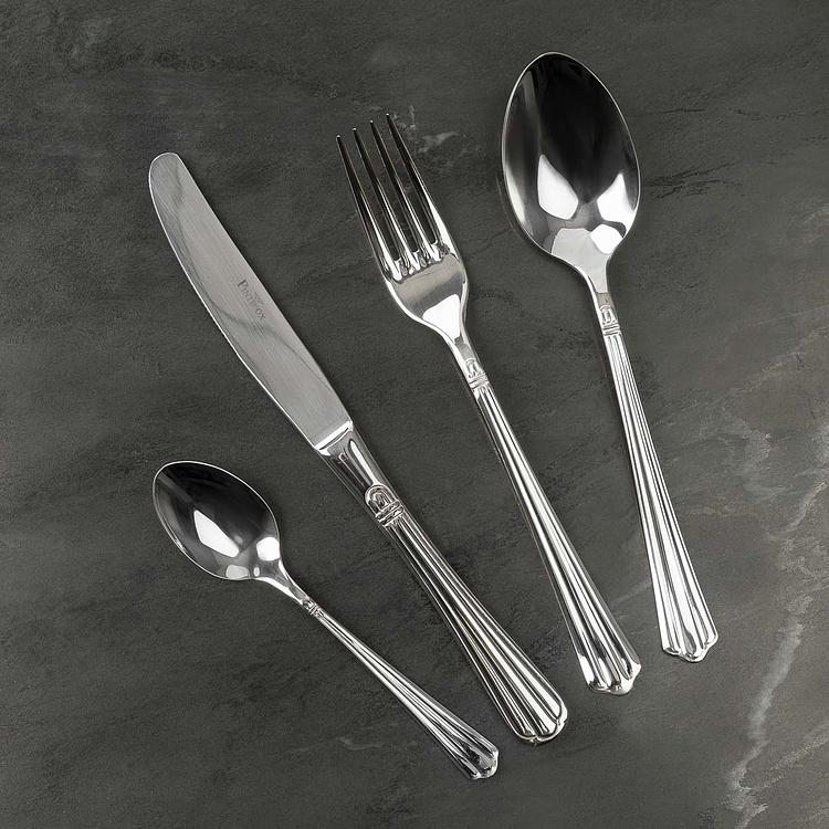 Набор Бернини из 24 столовых прибора на 6 персон по 4 предмета в подарочной коробке Лакшери Set Of 24 Cutlery Pieces Bernini Luxury Box