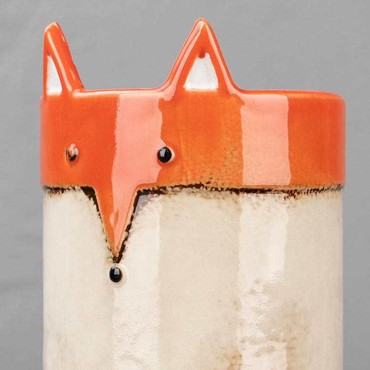 Керамическое кашпо Лиса Ceramic Pot Chipeur