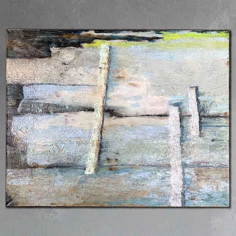 Абстрактная картина маслом Дыхание зимы Winter Breath Painting