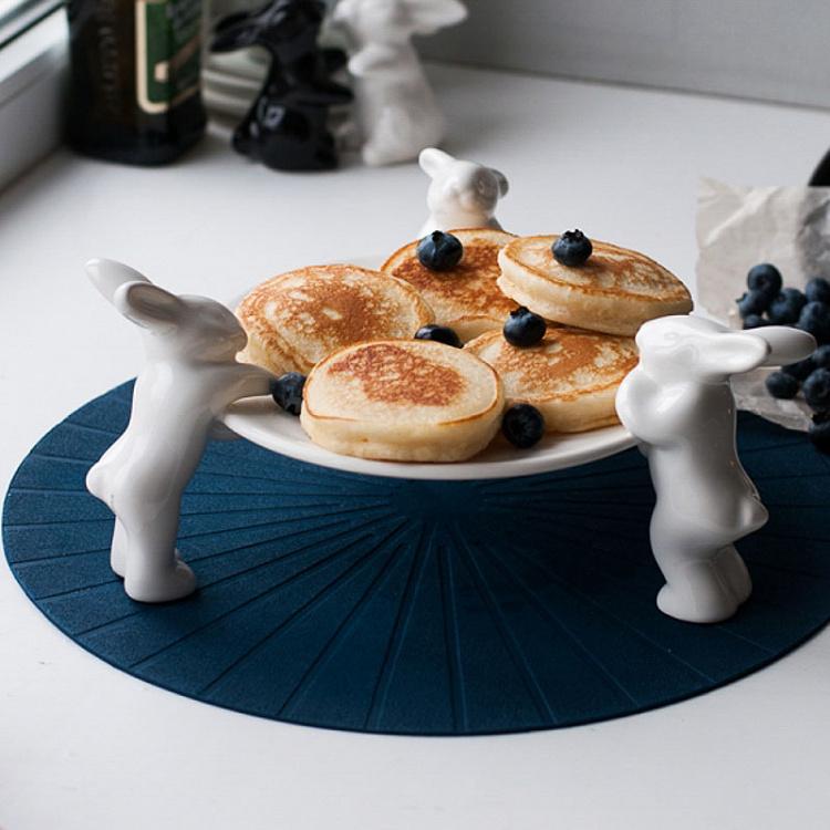 Сервировочная подставка-тортовница Кролики-воришки Plate For Sweets Rabbits Thieves