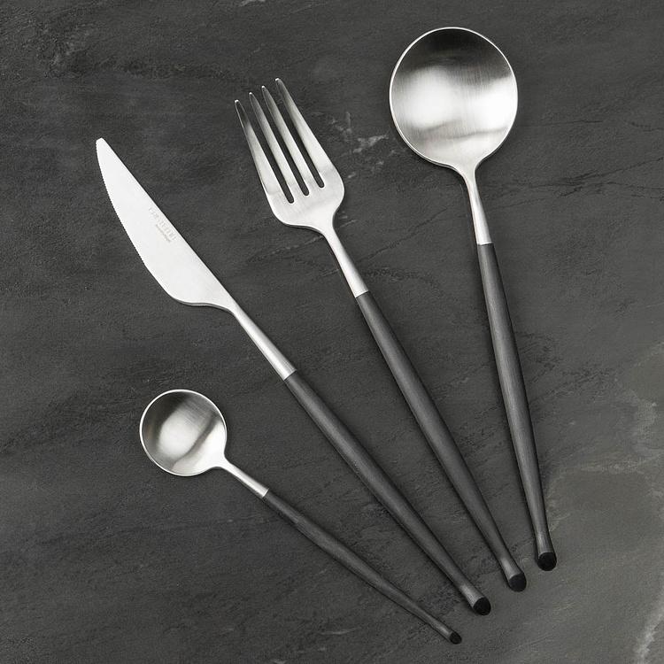 Набор Неон из 24 столовых приборов на 6 персон по 4 предмета в подарочной коробке Set Of 24 Cutlery Pieces Neon