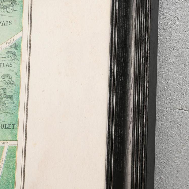 Картина-принт Карта Парижа, L Map Paris Large