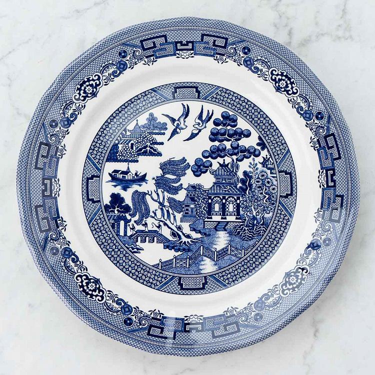 Сервировочная тарелка Голубая ива Blue Willow Serving Plate