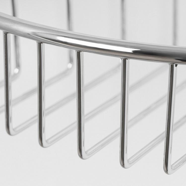 Угловая полка-решётка цвета хром, L Shelf Basket Corner Chrome Large