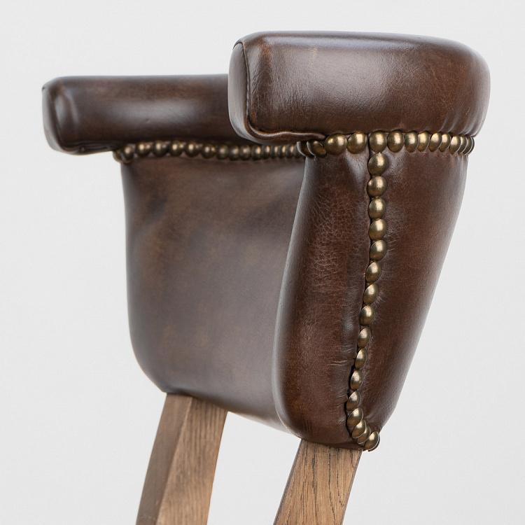 Низкий барный стул Анджелес Angeles Barstool Low, Weathered Oak