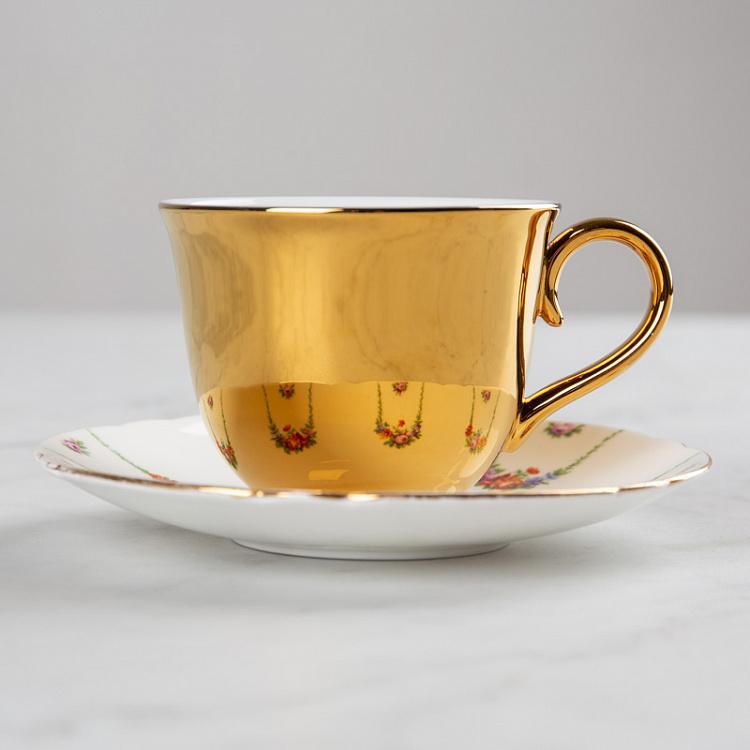 Чайная пара Reflect The Foley China золото Reflect The Foley China Gold