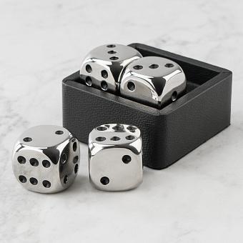 Aluminium Dices On Wooden Base