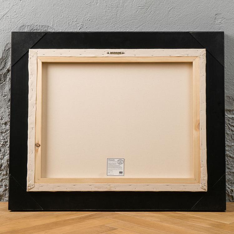 Картина-олеография в чёрной с золотом раме Деревянные стены Англии Englands Wooden Walls, ANTB Frame