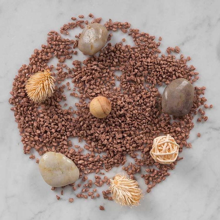 Украшение для интерьера (сухие цветы, деревянные шары и гравий) Kraft Box With Dry Flowers, Wood Ball And Gravillons