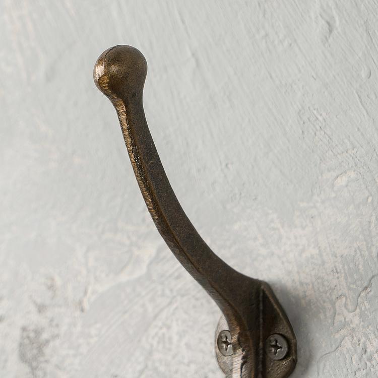 Двухрожковый высокий крючок Ар-Нуво Art Nouveau Tower Hook Antique