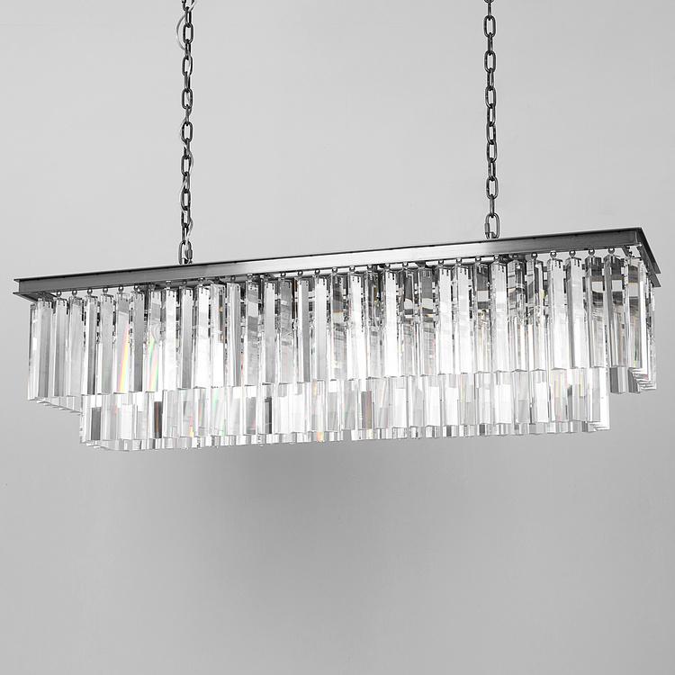 Прямоугольная люстра Одеон, M Odeon Rectangular Chandelier Medium