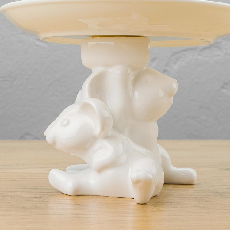 Сервировочная подставка-тортовница Мышки-братишки, M Decorative Plate Mouse Brothers Medium