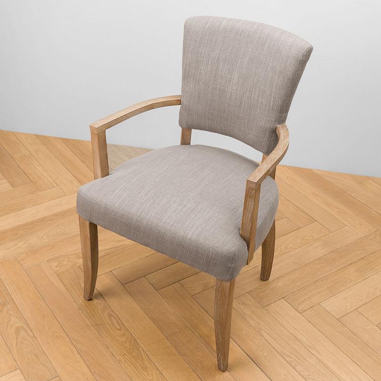 Стул Мами с подлокотниками, песочные ножки Mami Dining Chair With Arms, Oak Sandwashed