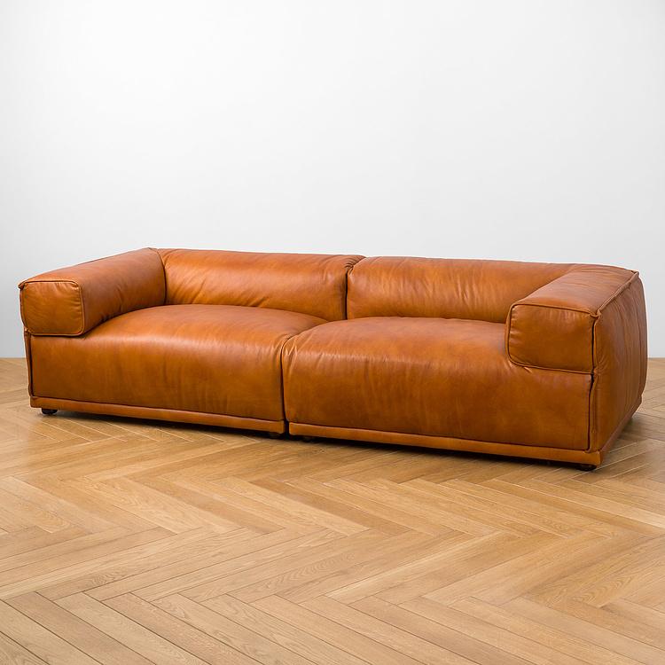 Трёхместный диван Севилья, красно-коричневые ножки Sevilla 3 Seater, Red Brown Wood D