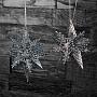 Набор из 2-х ёлочных игрушек Set Of 2 3D Snowflakes Silver-Gray 12,5 cm