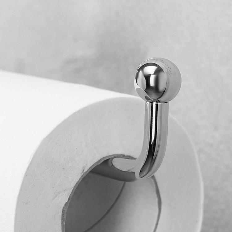 Настенный держатель-крюк для туалетной бумаги цвета хром Toilet Roll Hook Holder Chrome