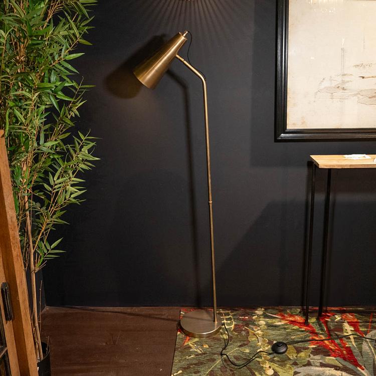 Латунный торшер Вивьен дисконт Vivienne Floor Lamp Brass discount