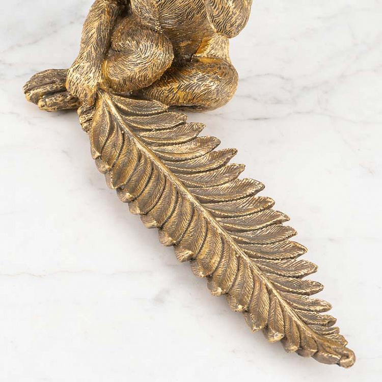Подставка для мелочей и украшений Обезьяна с листом Golden Monkey With Leaf Trinket Tray