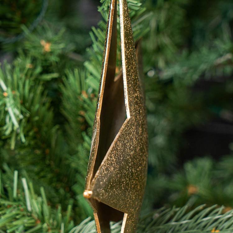 Ёлочная игрушка Золотая звезда Hanger Star Gold 20 cm