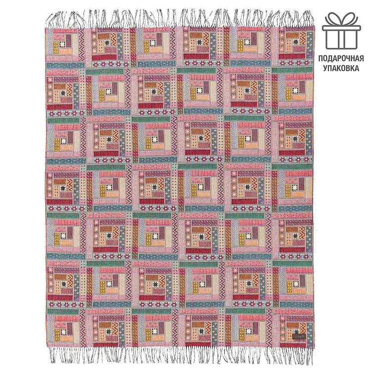 Разноцветный шерстяной плед Балтимора в красных тонах, 130x180 см Baltimora Plaid Wool Multicolor 130x180 cm