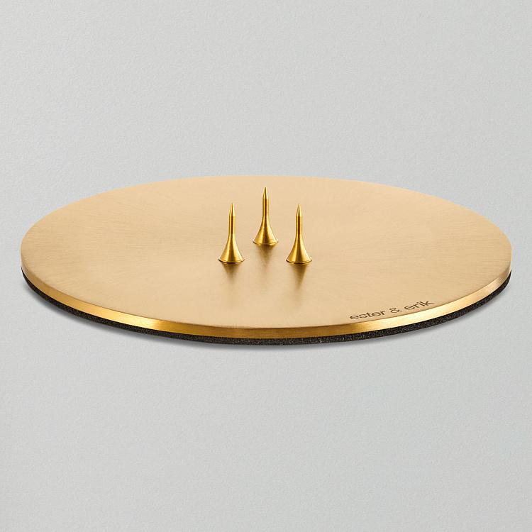 Металлическая подставка под свечу матовая, S Candle Plate Small Matt