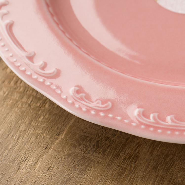 Пудрово-розовая десертная тарелка Старая Вена Vecchio Vienna Dessert Plate Powder Pink