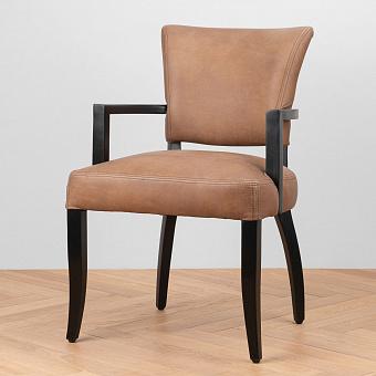 Mimi Dining Chair With Arms, Black Wood