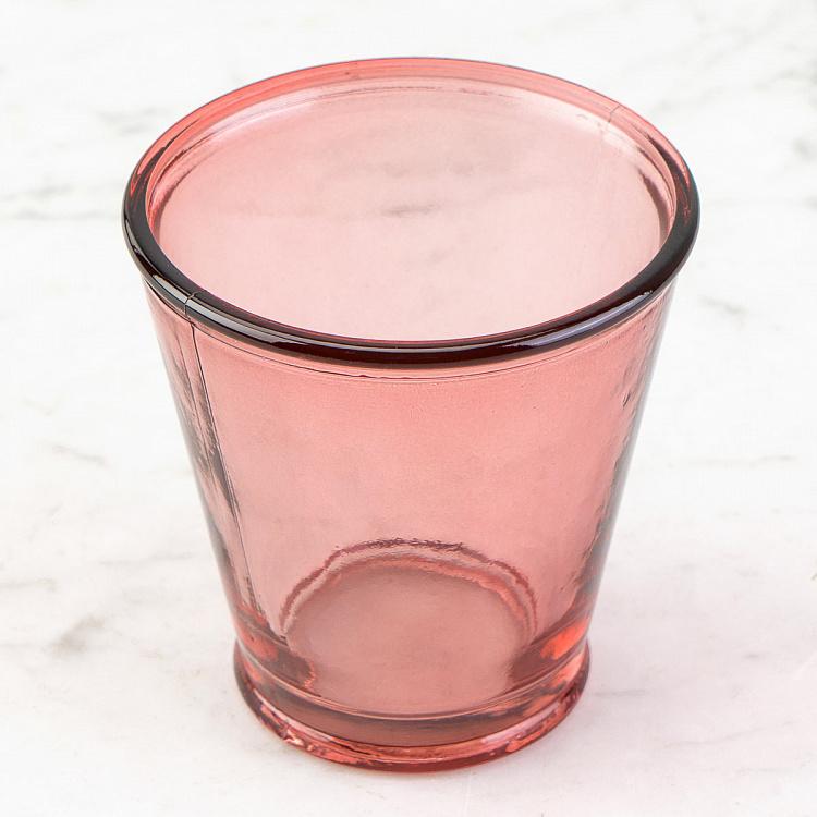 Стакан розового цвета из переработанного стекла Recycled Glass Tumbler Pink