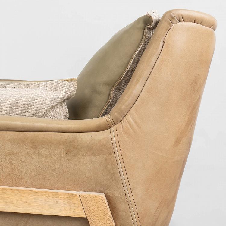 Кресло Вуднест, обратная стежка дисконт1 F302 Woodnest 1 Seater With Reverse Stitch discount1