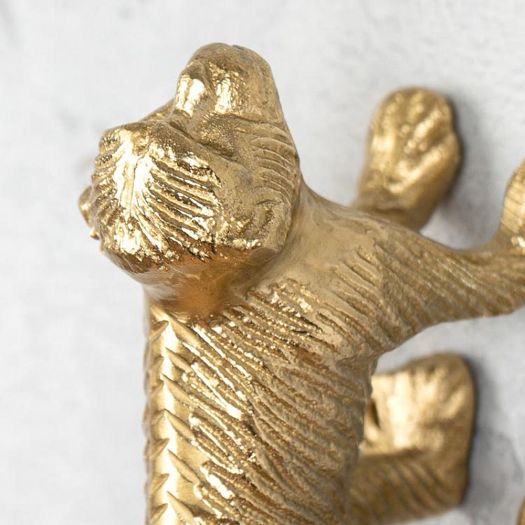 Крючок золотая Обезьяна Coat Rack Monkey Gold