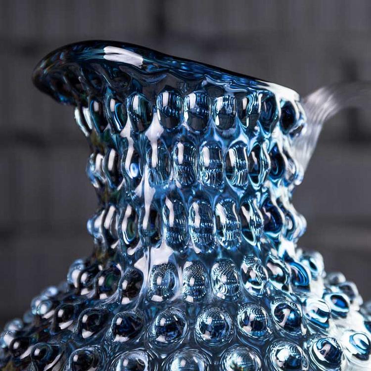 Сине-серый кувшин Диамант Pitcher Hobnail Mineral Blue Grey Large