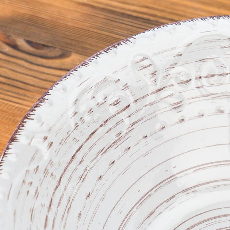 Сервировочная тарелка в деревенском стиле кремовая Rustic Fare Serving Bowl Cream