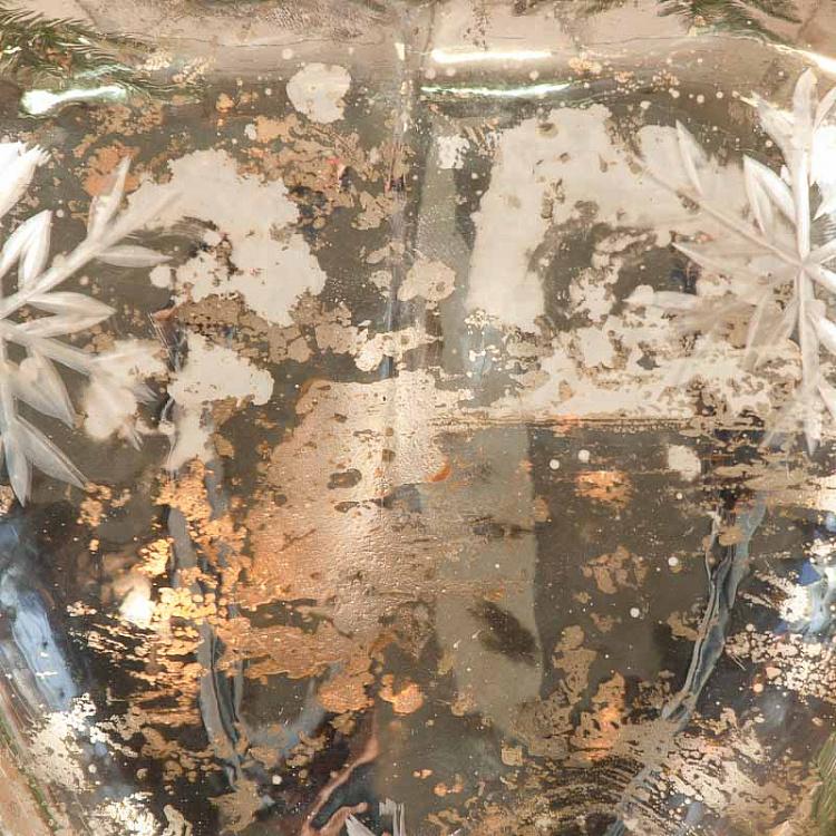 Ёлочная игрушка Сердце, M Hear Antique Silver And Snowflakes Medium 19 cm