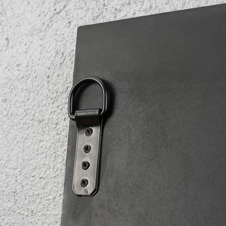 Набор из двух зеркальных декоративных панелей с чёрными узорами в антикварном стиле Set Of 2 Mirror Wall Decor Black