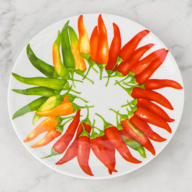 Десертная тарелка Средиземноморская диета Чили Dieta Mediterranea Peperoncini Dessert Plate
