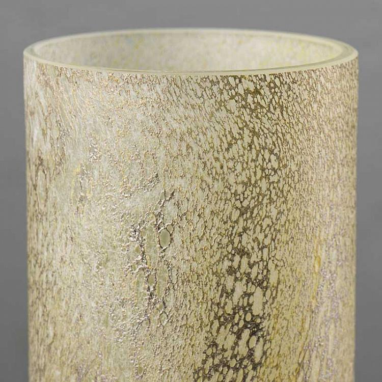 Жёлто-серебристая высокая ваза Кратер Cratere Jaune Argent High Vase