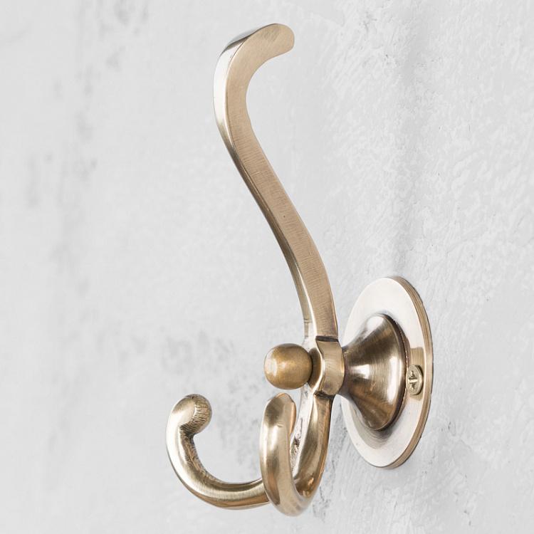 Трёхрожковый крючок цвета состаренного золота Doube Hook Antique Gold