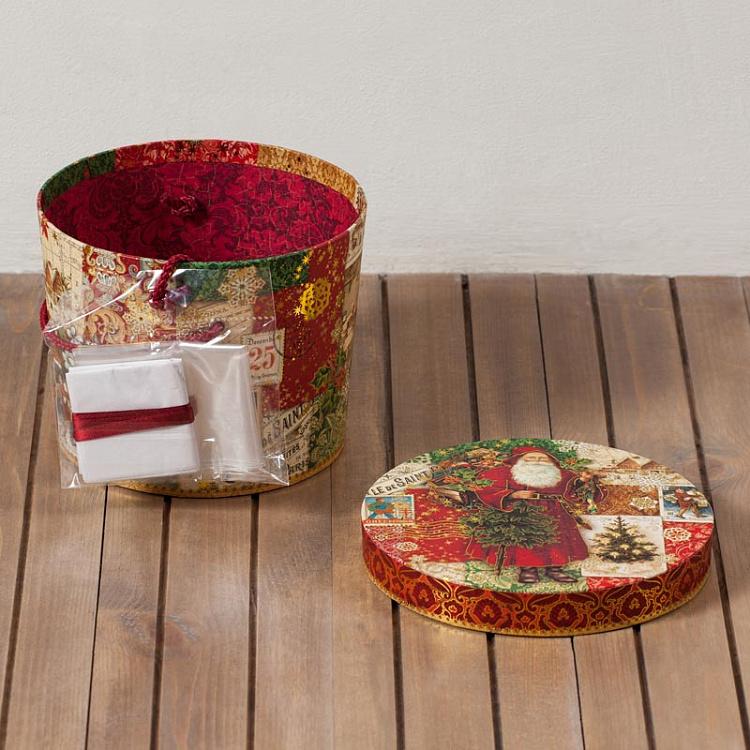 Круглая подарочная коробка Рождество, L Nest Treat Box Xmas Victoriana Large