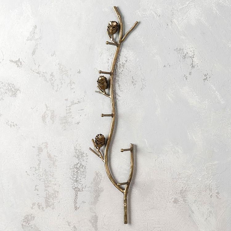 Настенная вешалка с 5 крючками Сосновые шишки Hedonistic Wall Coat Rack 5 Hooks