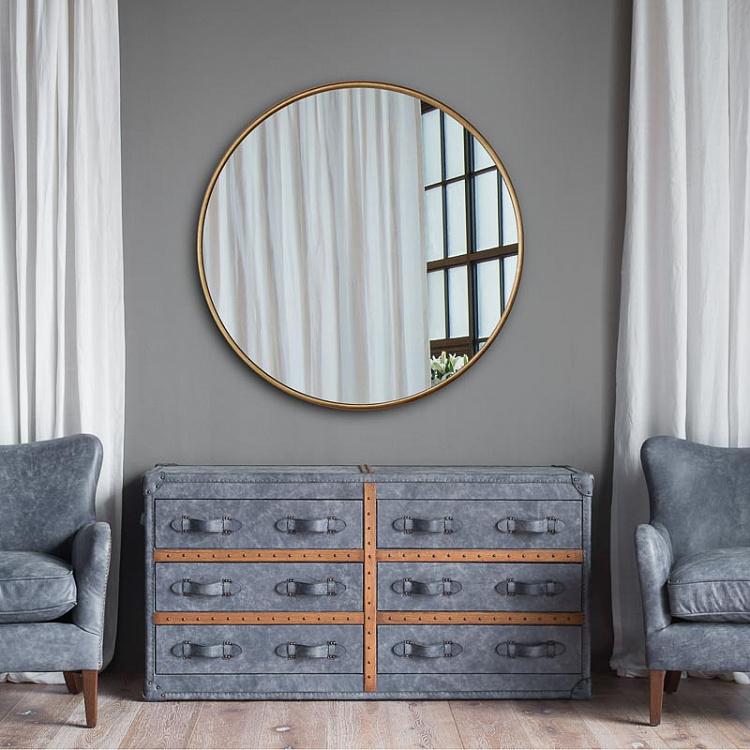 Круглое зеркало Винтажное золото Round Mirror Antique Gold