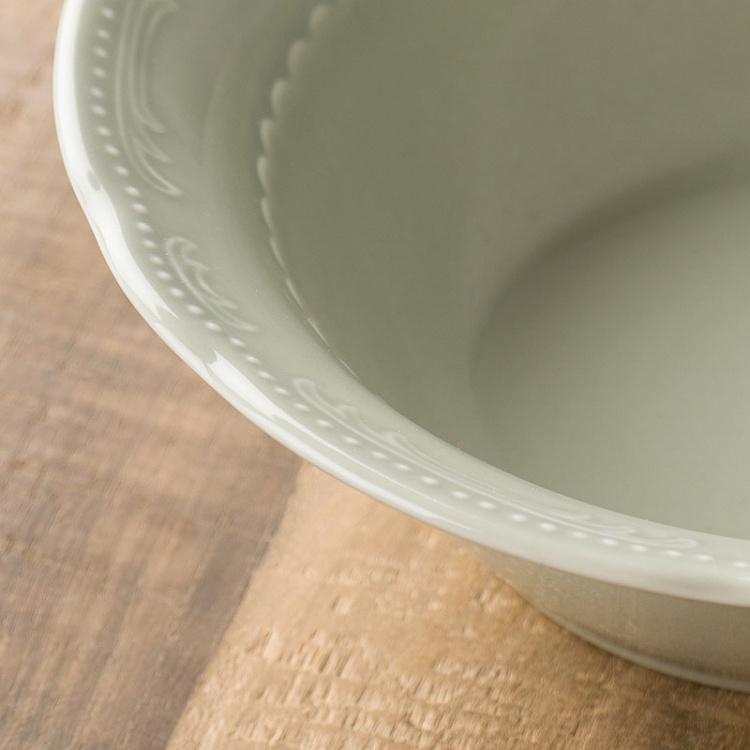 Серо-зелёная салатница Старая Вена, S Vecchio Vienna Salad Bowl Small Sage Green