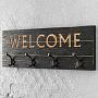 Настенная вешалка Welcome Coat Holder With 4 Hooks