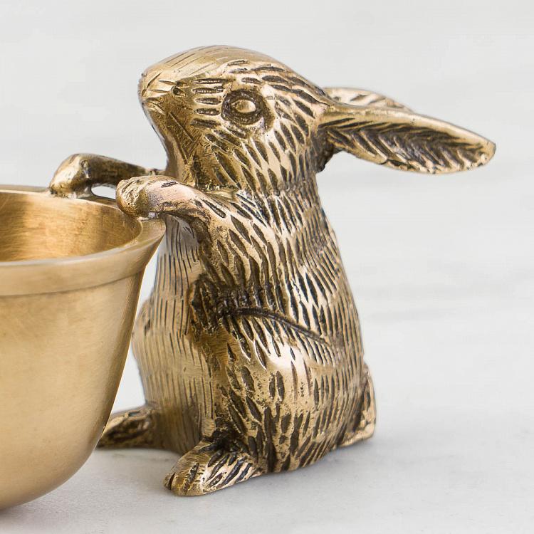 Латунная подставка для яйца Кролик Brass Rabbit With Eggcup