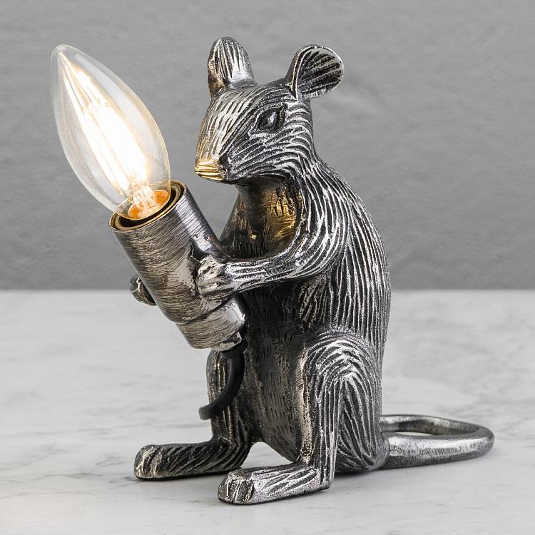 Серебряная настольная лампа Гонсалес Gonzales Lamp Silver Patina
