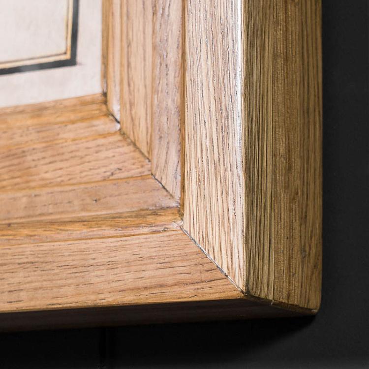 Картина-принт Карта Амстердама, рама из высветленного дуба Classic Map Amsterdam, Weathered Oak